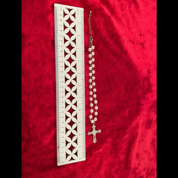 VINTAGE fashion jewelry/ ROSARY BRACELET - Picture 5 of 6